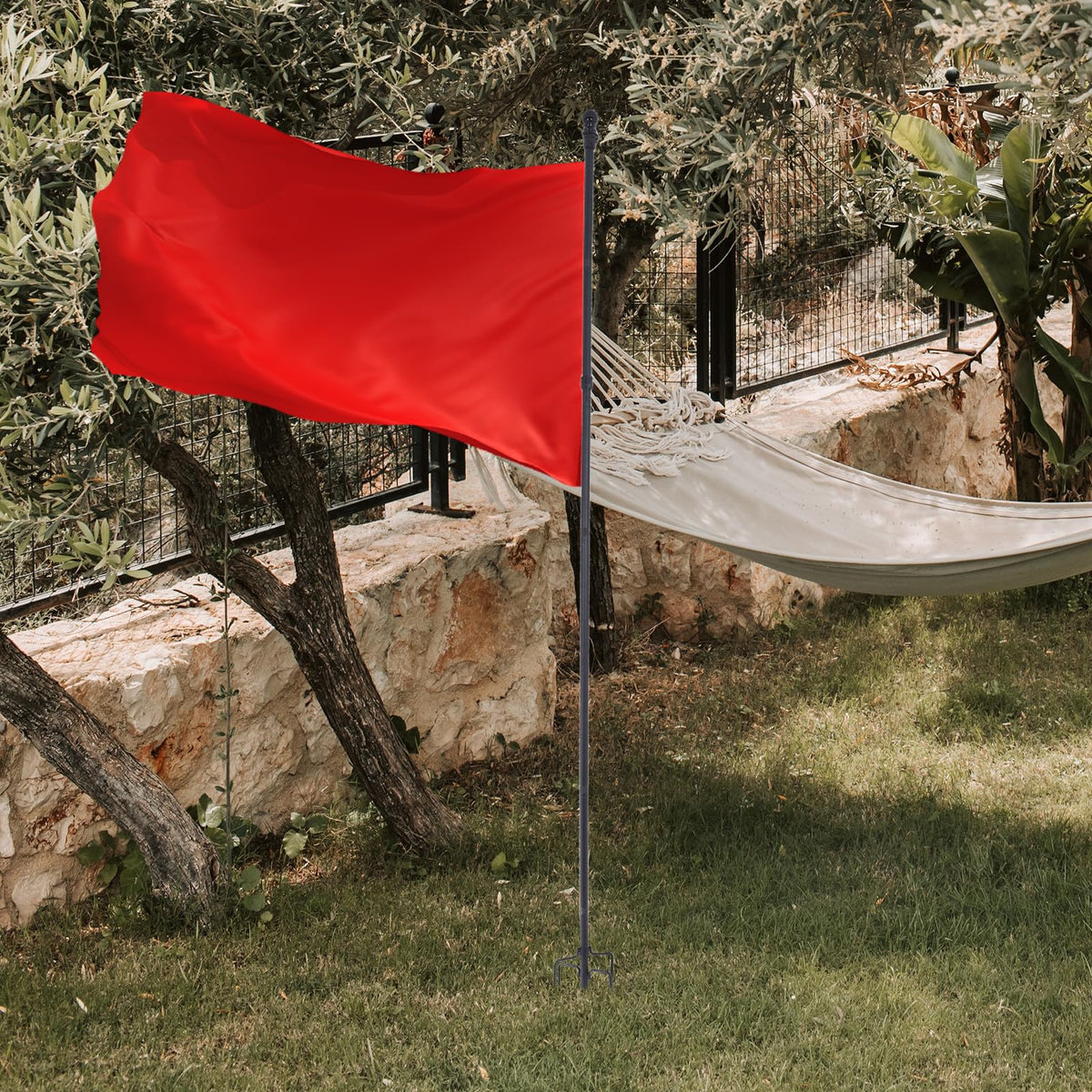 Stainless Steel Flag Pole Base with 5 Prongs O64273