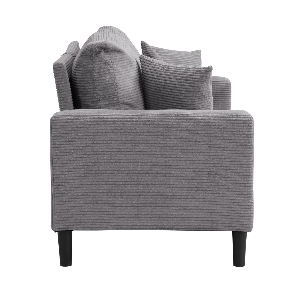 Light Gray Upholstered Loveseat Sofa N585002