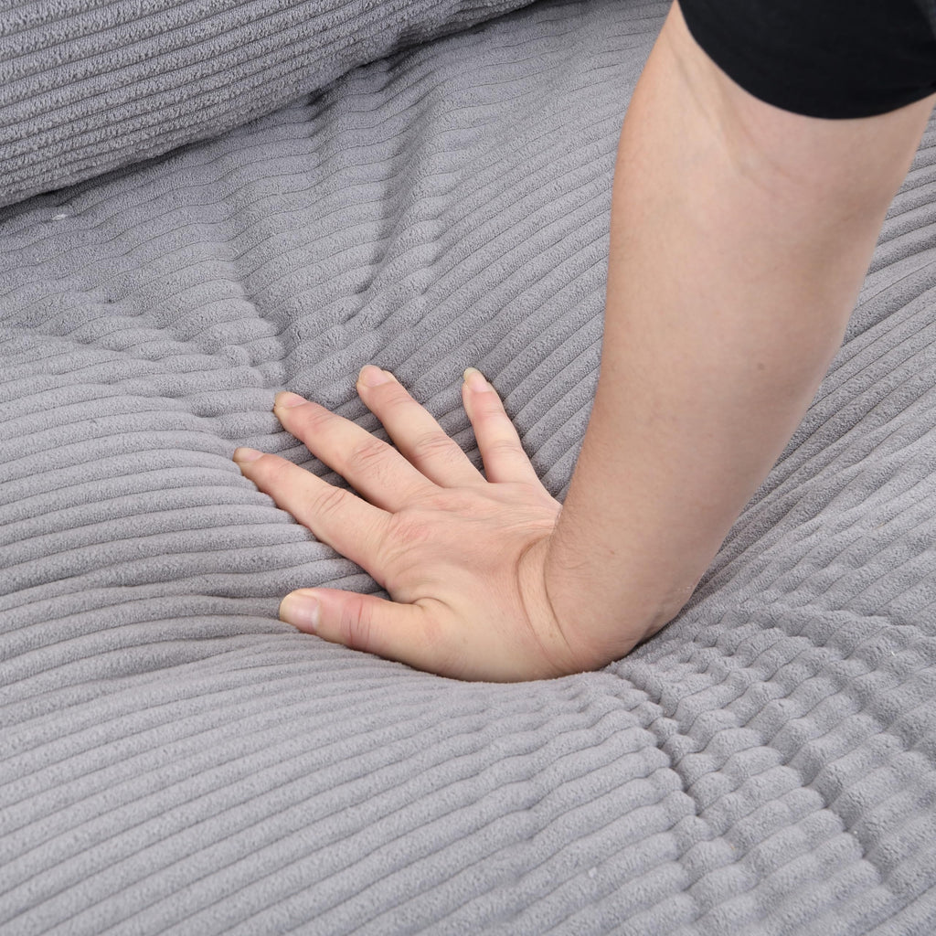 Light Gray Upholstered Loveseat Sofa N585002