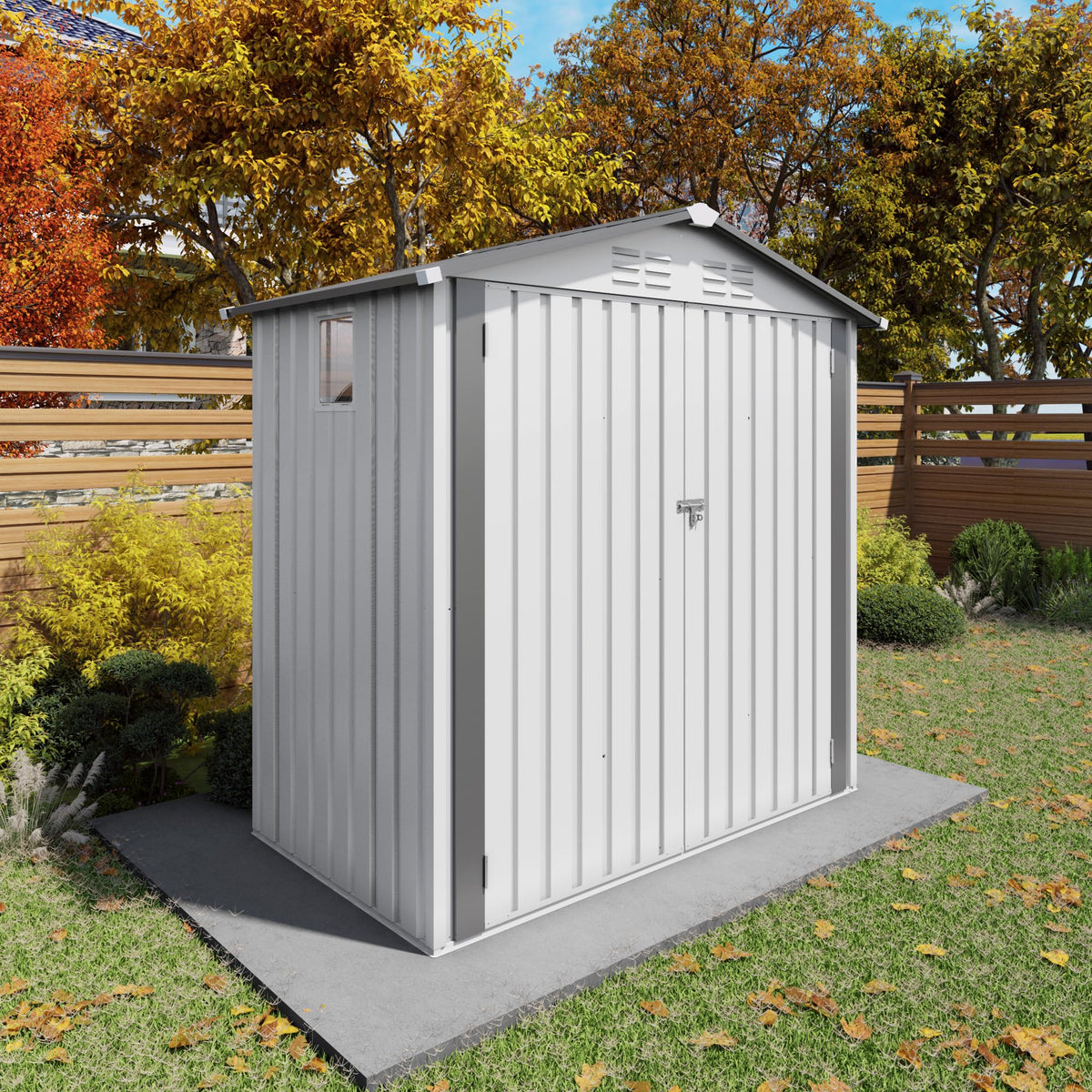 10x14 FT Outdoor Metal Storage Shed Q198